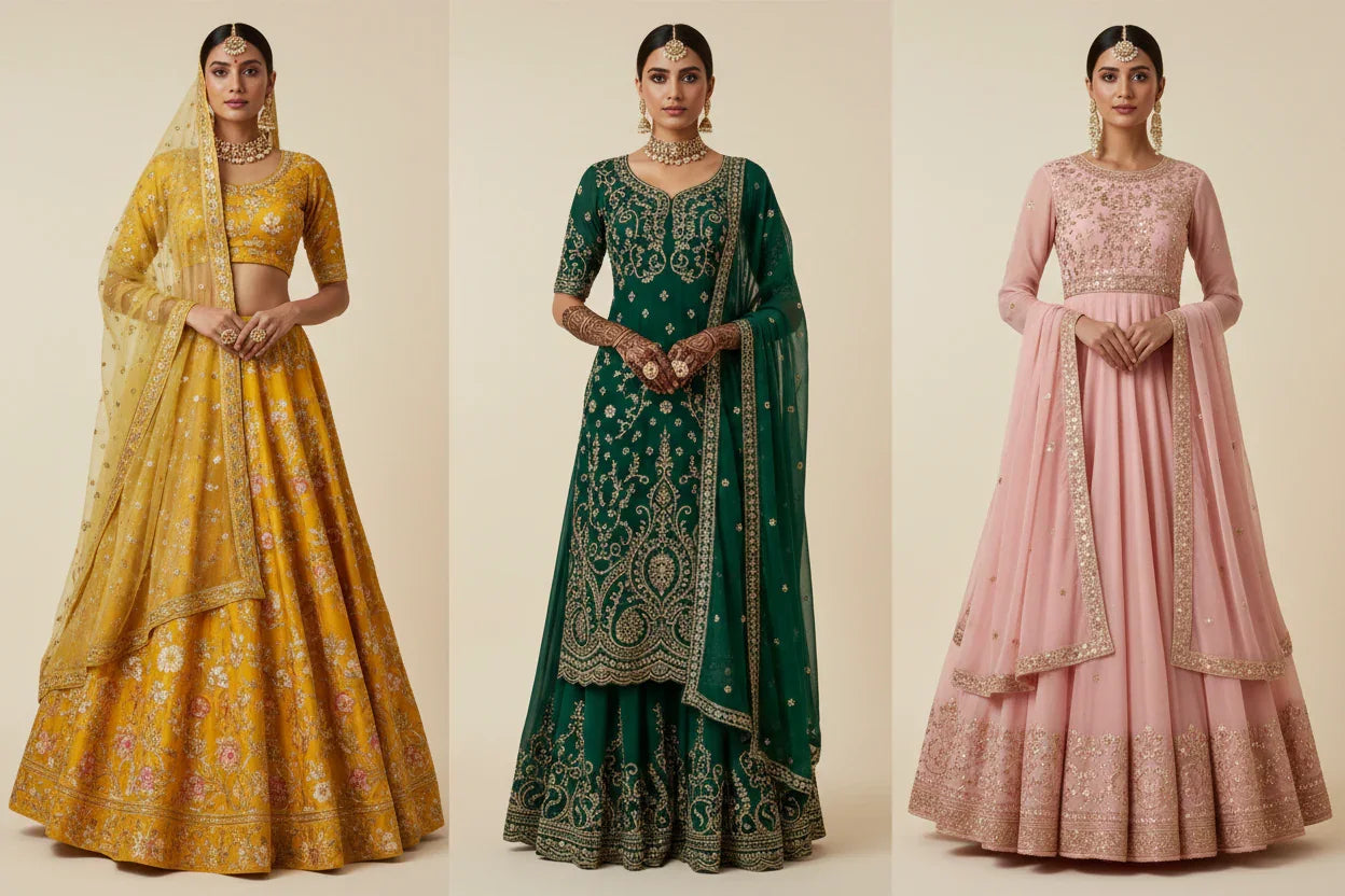 What to Wear for Haldi, Mehndi & Pre-Wedding Functions (Complete Style Guide)