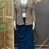 Indo Western Georgette Skirt Set with Embroidered Jacket - Party Wear