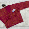 Long Sleeve Blouse - Gorgeous Saree and Skirt Brocade Blouse with Pattern