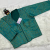 Long Sleeve Blouse - Gorgeous Saree and Skirt Brocade Blouse with Pattern