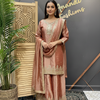 Size 44/Indian XXL - Party Wear Tissue Palazzo/Sharara set