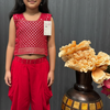Pink - Girls Dress- Afghani model bottom and stylish top Size 24