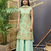 Party Wear Sharara Set Size 36 with Gold Zari Embroidery Work