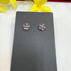 Flower Stud Earrings - AD stones