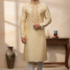 Size 36-Mens kurta - Yellow Kurta with Beautiful Embroidery