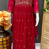 Long Party Wear Dress with Embroidery Work Size 38/44 - Elegant Gown