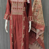 Indian Chudidhar - Party Wear Modal Silk Kurti Set with Chanderi Dupatta- Size 40