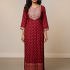 Maroon long Anarkali kurti- Size 44
