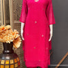 Pink Leheriya Georgette Kurti set