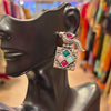 German Silver Earrings with Parrot Stud