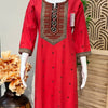 Red -Handloom Khadi Cotton Kurti
