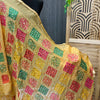Phulkari Dupatta with Real Mirror Work - Traditional Embroidery