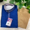 Kurta for Boys - Maron and Blue Variant Silk Kurta Set