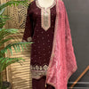Women’s Plus Size Wine Palazzo Sets