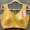 Back Opening Shiny Gold Blouse Size 38 (Fits up to 40) - Party Wear