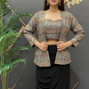 Indo Western Georgette Skirt Set with Embroidered Jacket - Party Wear