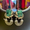 Black Metal Party Wear- Earrings