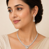 Silver Party Necklace Set