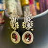 Pretty Party Wear - Silver Finish Earrings