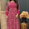Plus Size Pure Cotton Anarkali Kurti - Floral Print Ethnic Wear