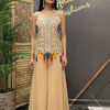 Party Wear Palazzo Set - Peacock Design | Satin Silk