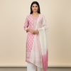 Light Pink -Cotton Chikankari Kurti set
