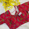 Natural Crepe Kalamkari Work Blouse