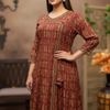 Plus Size Angrakha Style Anarkali Kurti - Traditional Ethnic Wear