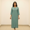 Plain Rayon Kurti with Sequence Work Design