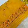 Net saree with thread embroidery