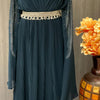 Pure Long Party Dress Size 38 - with Waist Belt & Stone Work