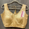 Back Opening Shiny Gold Blouse Size 38 (Fits up to 40) - Party Wear