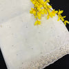 Crushed tissue saree with pearl bead work