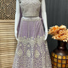 Pastel Glass Tissue Heavy Work Lehenga Set - Party Wear