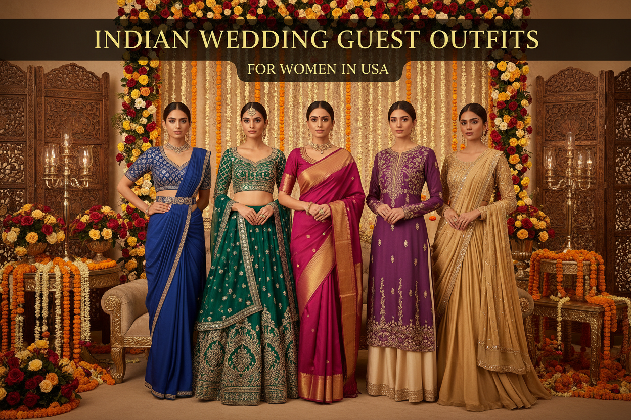 Indian Wedding Guest Outfits for Women in USA