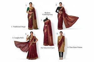 How to Style One Saree in 5 Different Ways (Work, Party, Wedding)