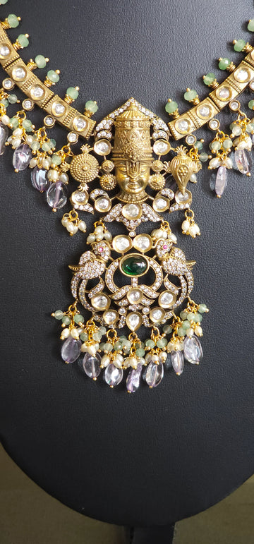 Necklace Set - Lord Venkateswara Designed Victorian Necklace