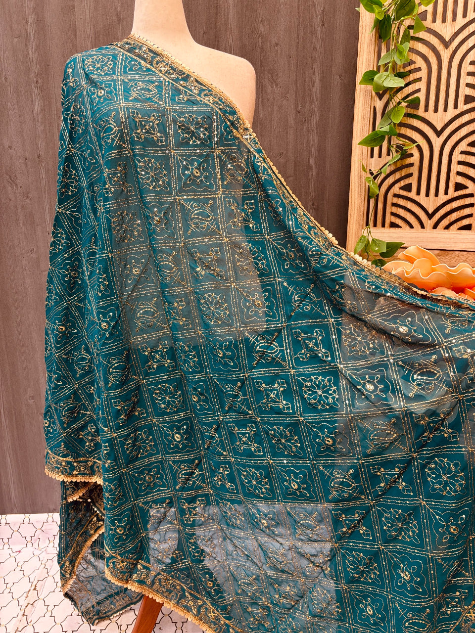 Gold Zari Embroidery Duppattas image 2