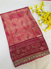 Pink Silk Saree