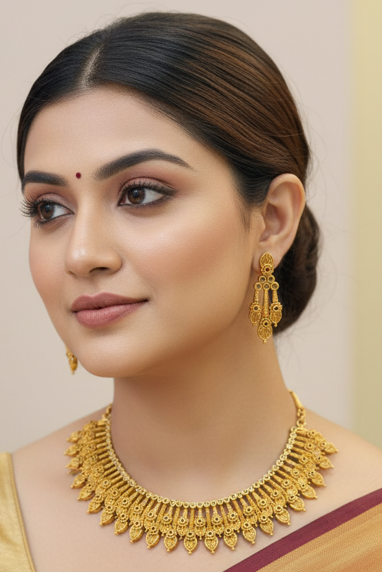 Beautiful MattFinish Necklace Set