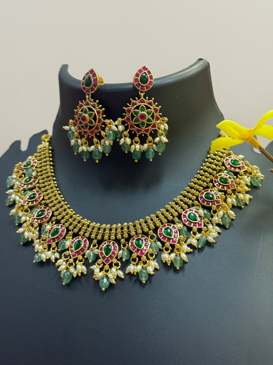 Premium Collections- Jadau Kundan Necklace set