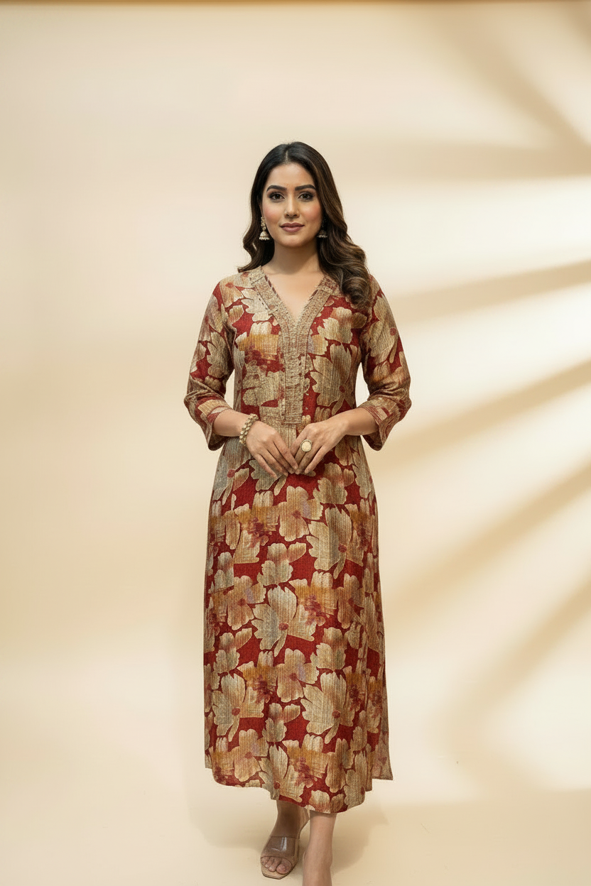Floral Cotton Kurti