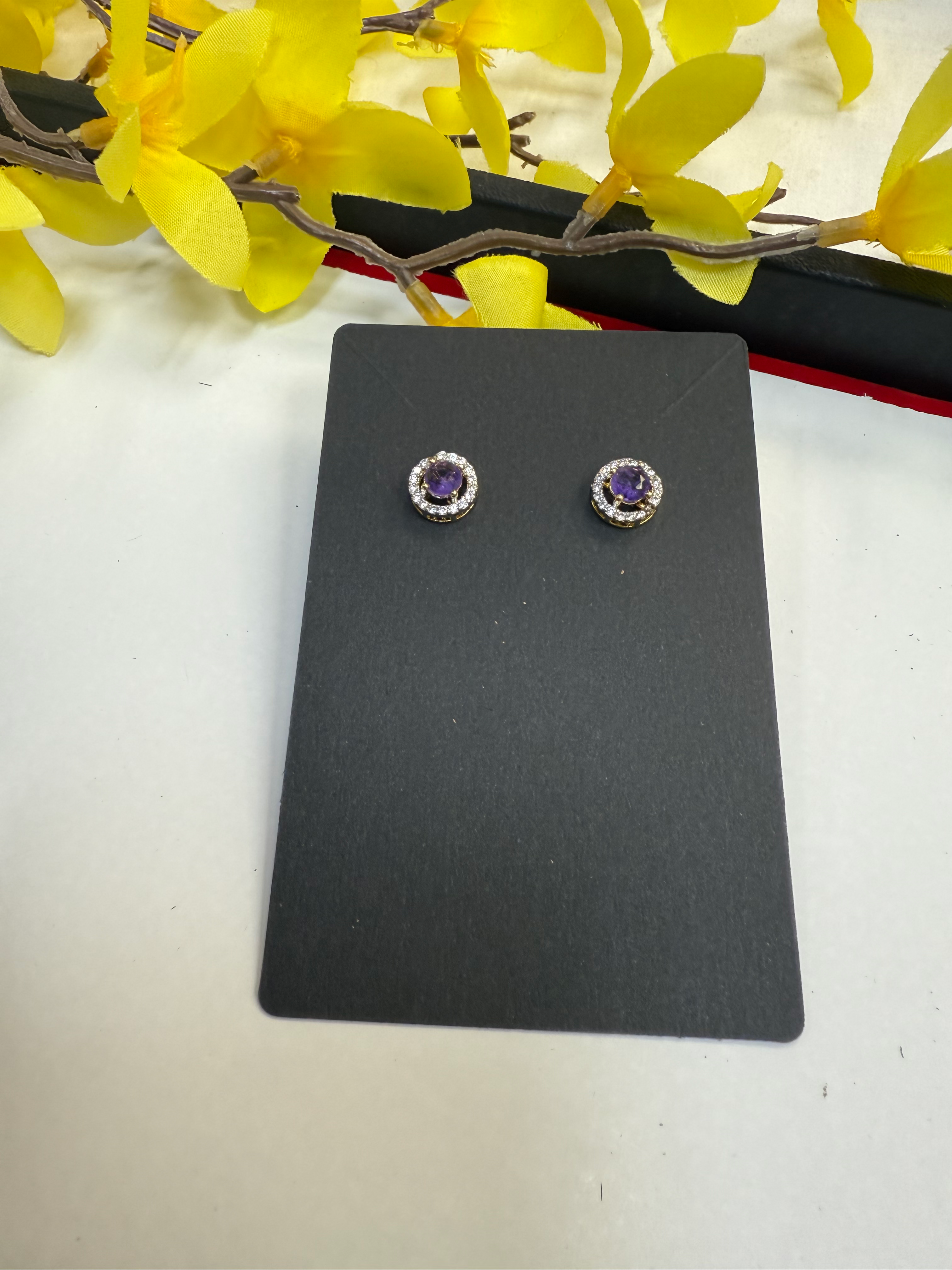 Small circle studs/earrings image 1