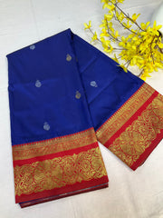 Semi Silk Kanjeevaram Royal Blue Saree