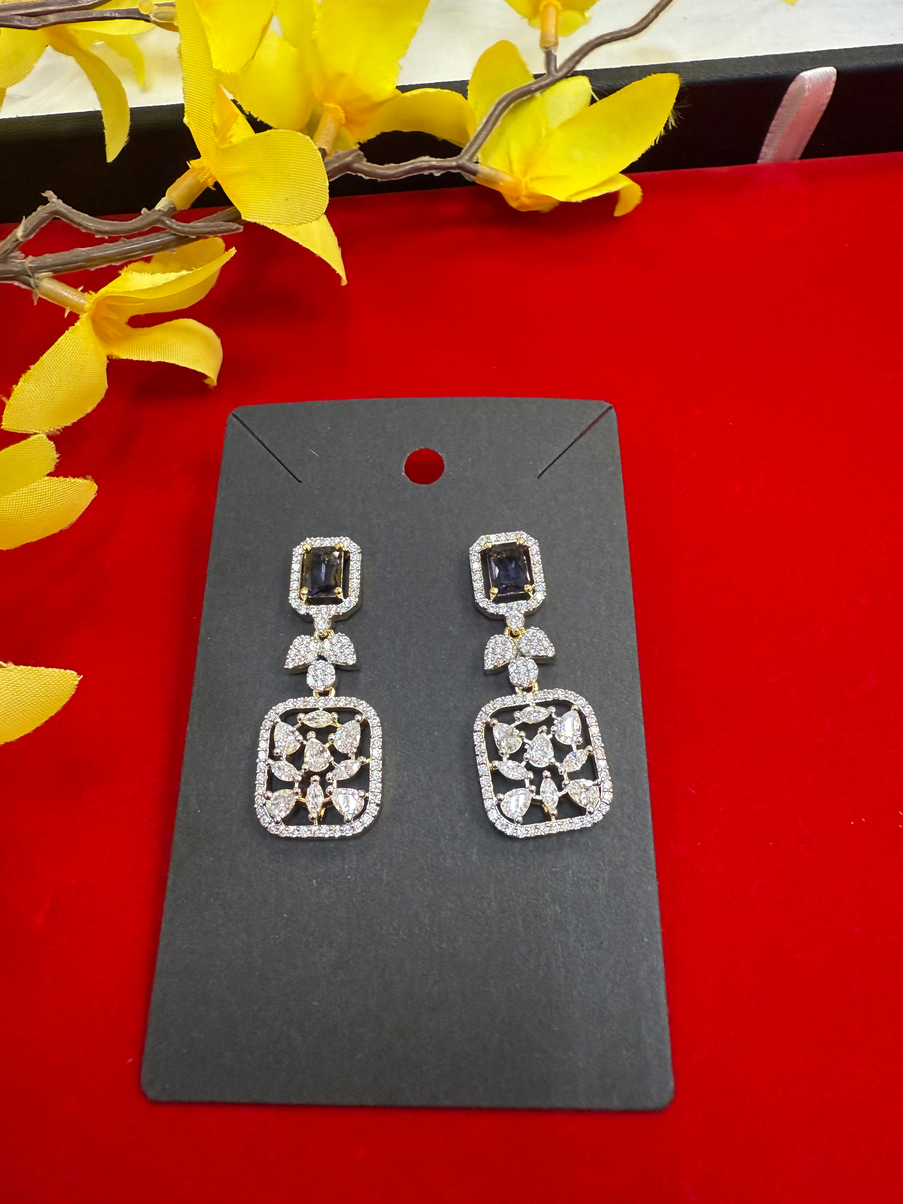 CZ Earrings - Party Wear Earrings image 1
