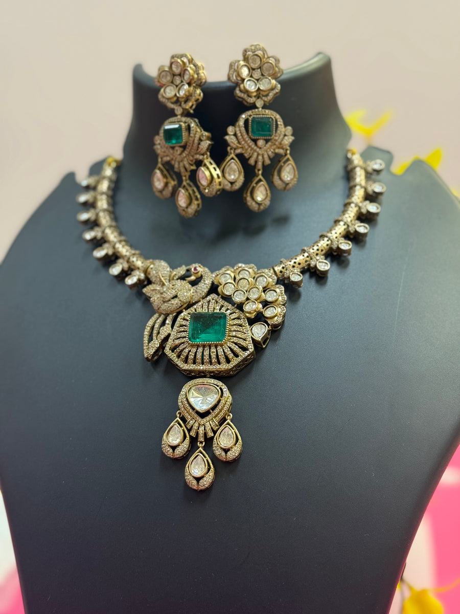 Kundan Victorian Necklace set