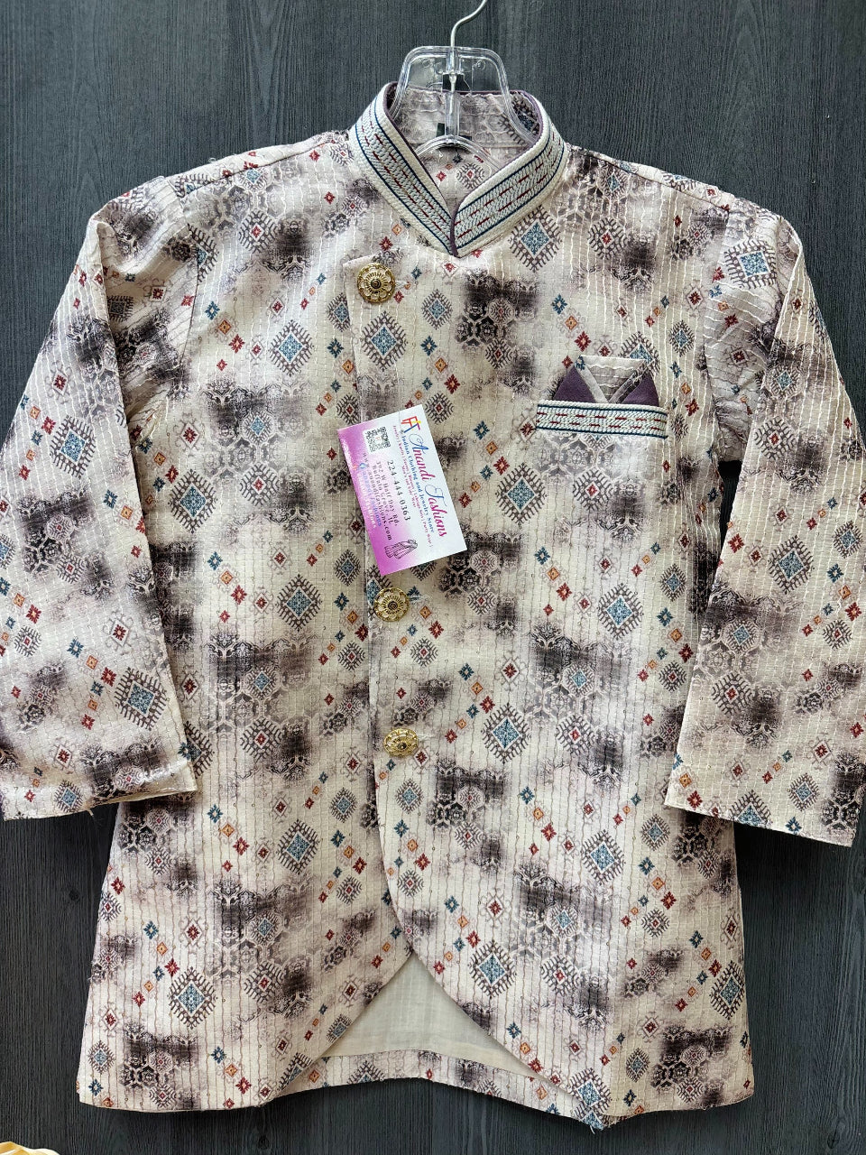 Boys dhoti set with Digital print -Size 0 to 5 image 5