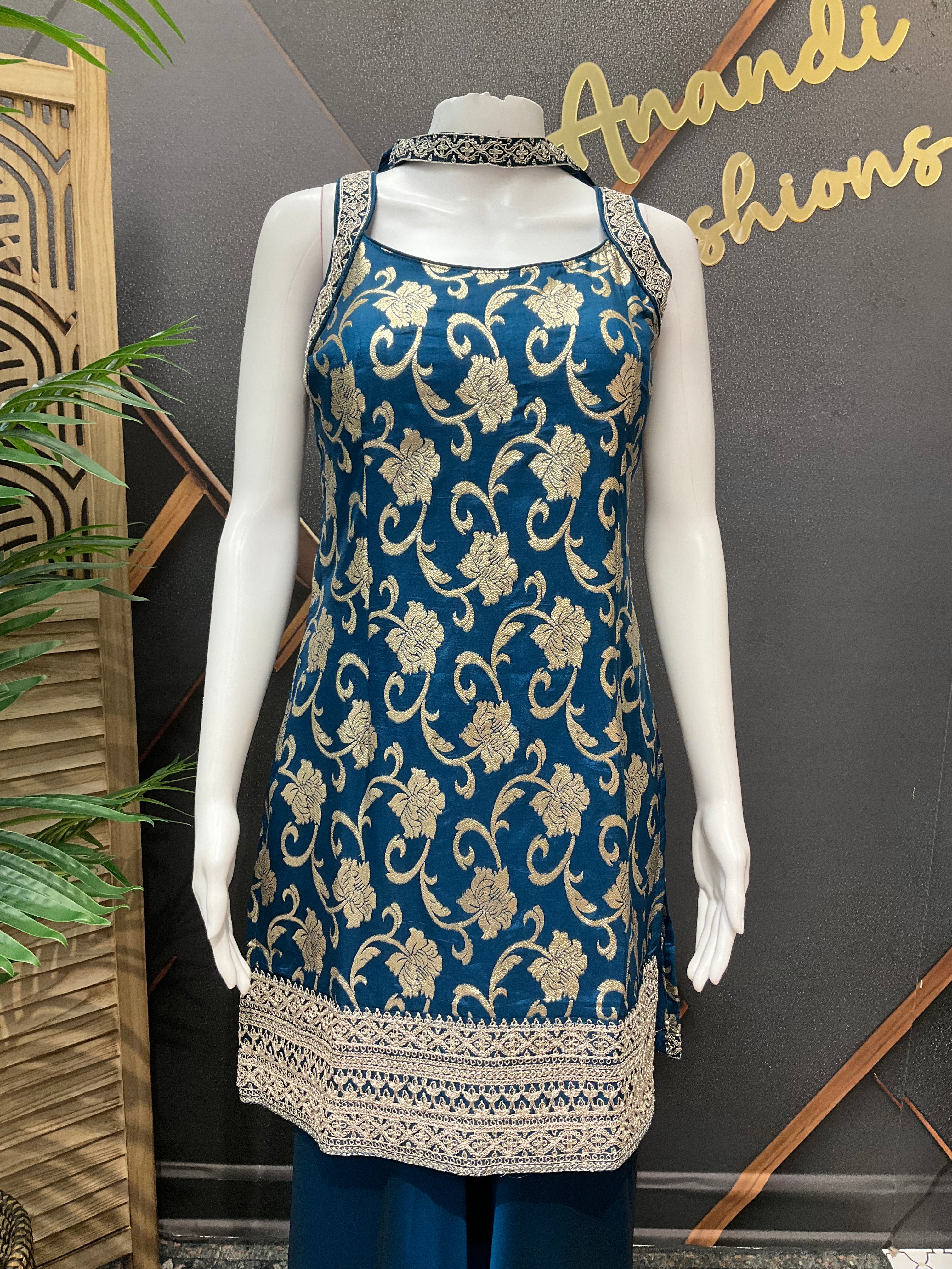 Semi Benarasi Satin Silk Sharara sets