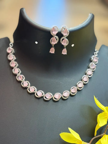 Silver Finish Party Wear Necklace sets