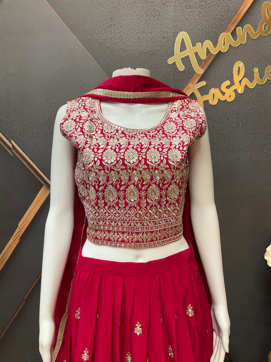 Teenage Girls Red Lehenga set